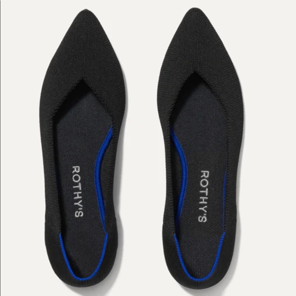 Rothy’s The Point in classic black, brand new!